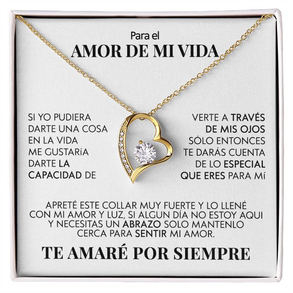 UN REGALO UNICO PARA EL AMOR DE MI VIDA / COLLAR Y MENSAJE