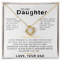 'Wherever Your Journey, Love You Dad' Love Knot Necklace