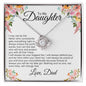 'Biggest Fan, Love You Dad' Love Knot Necklace