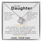 'Wherever Your Journey, Love You Dad' Love Knot Necklace
