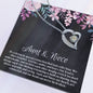 Aunt Niece Forever Heart Necklace | Aunt Niece Jewelry