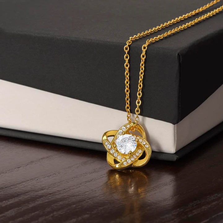 EL REGALO PERFECTO A Mi Hermosa Esposa - Collar Pendiente Love Knot (Nudo de Amor)