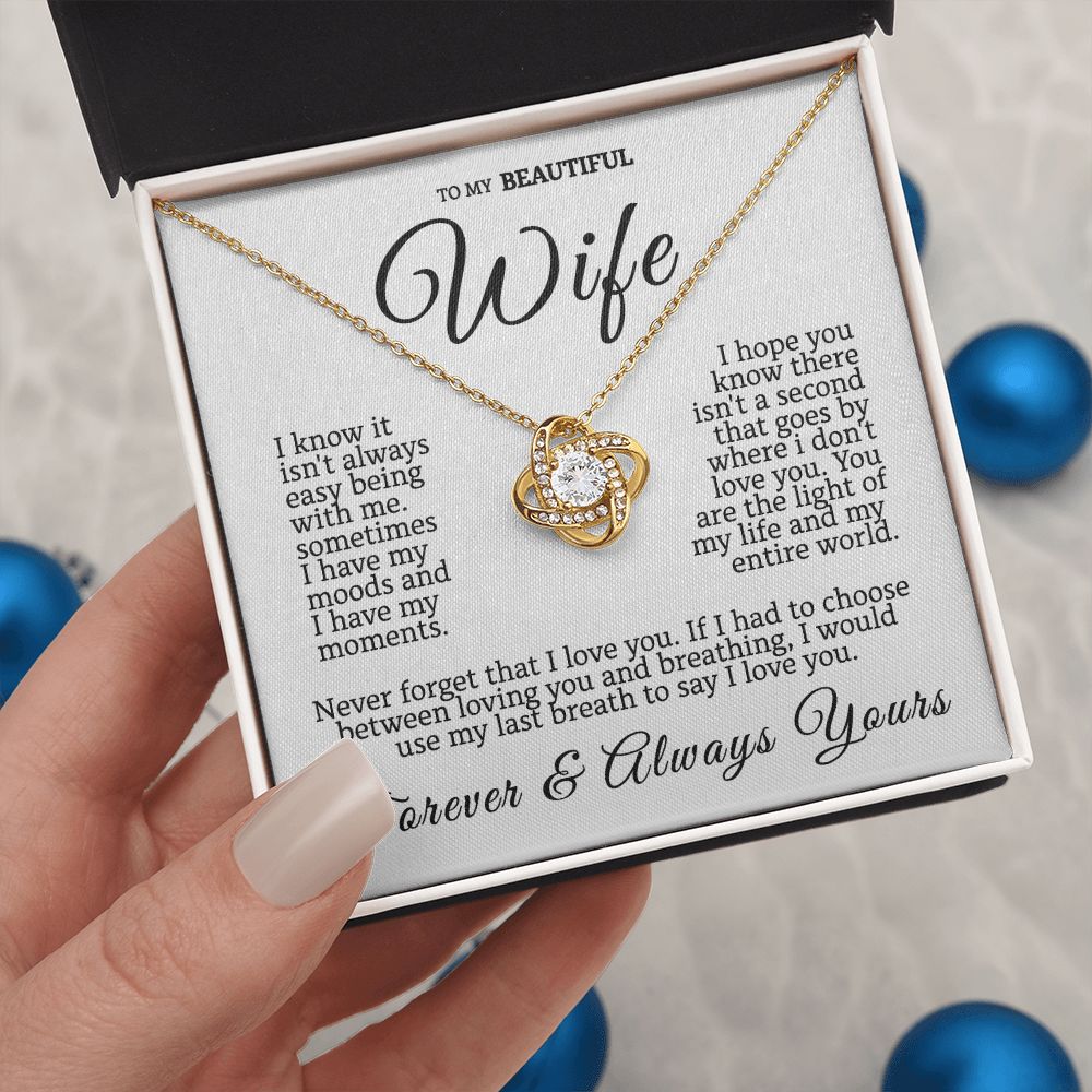 Gift For Wife - My Last Breath Love Knot Necklace