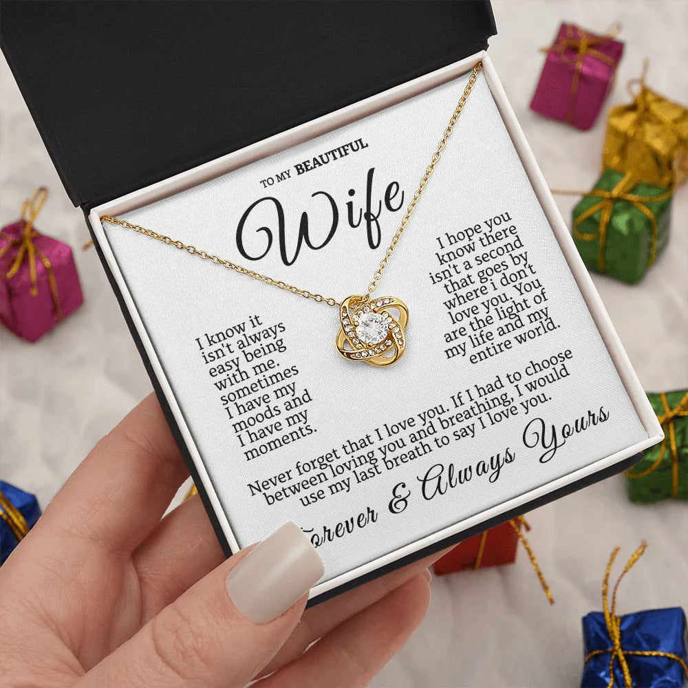 Gift For Wife - My Last Breath Love Knot Necklace