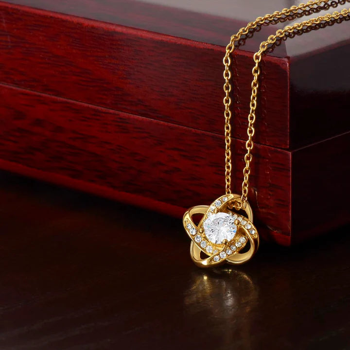 EL REGALO PERFECTO A MI HIJA / Collar de Nudo de Amor Y MENSAJE
