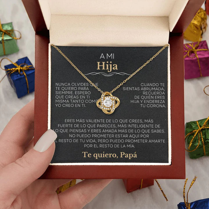 EL REGALO PERFECTO A MI HIJA / Collar de Nudo de Amor Y MENSAJE
