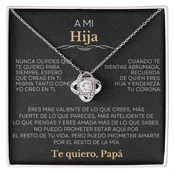 EL REGALO PERFECTO A MI HIJA / Collar de Nudo de Amor Y MENSAJE