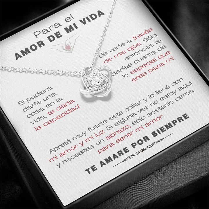 EL REGALO PERFECTO PARA EL AMOR DE MI VIDA / Collar de Nudo de Amor Y MENSAJE