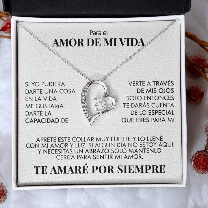 UN REGALO UNICO PARA EL AMOR DE MI VIDA / COLLAR Y MENSAJE