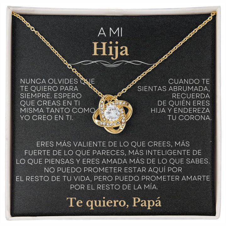 EL REGALO PERFECTO A MI HIJA / Collar de Nudo de Amor Y MENSAJE