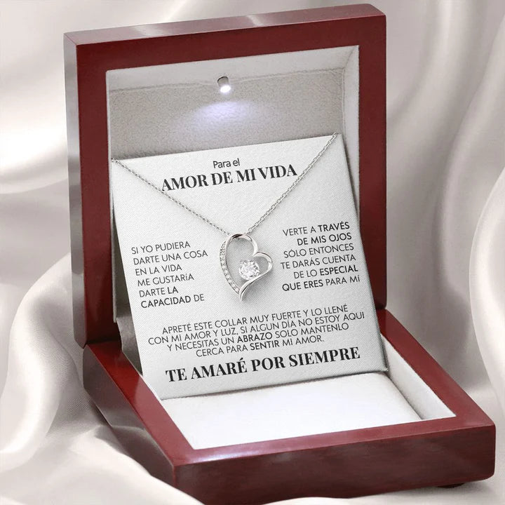 UN REGALO UNICO PARA EL AMOR DE MI VIDA / COLLAR Y MENSAJE