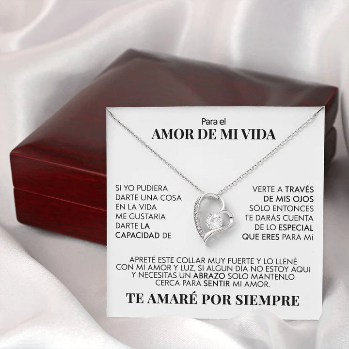 UN REGALO UNICO PARA EL AMOR DE MI VIDA / COLLAR Y MENSAJE