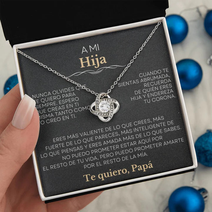 EL REGALO PERFECTO A MI HIJA / Collar de Nudo de Amor Y MENSAJE