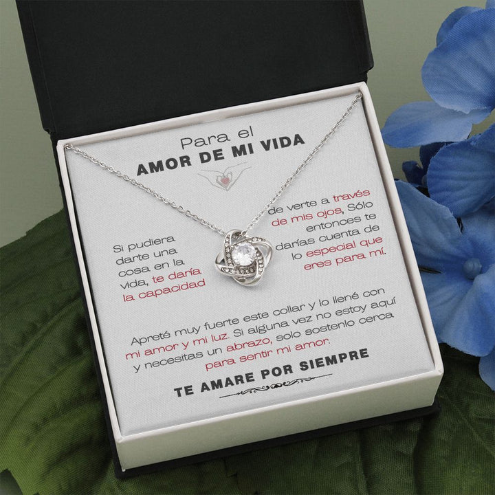 EL REGALO PERFECTO PARA EL AMOR DE MI VIDA / Collar de Nudo de Amor Y MENSAJE