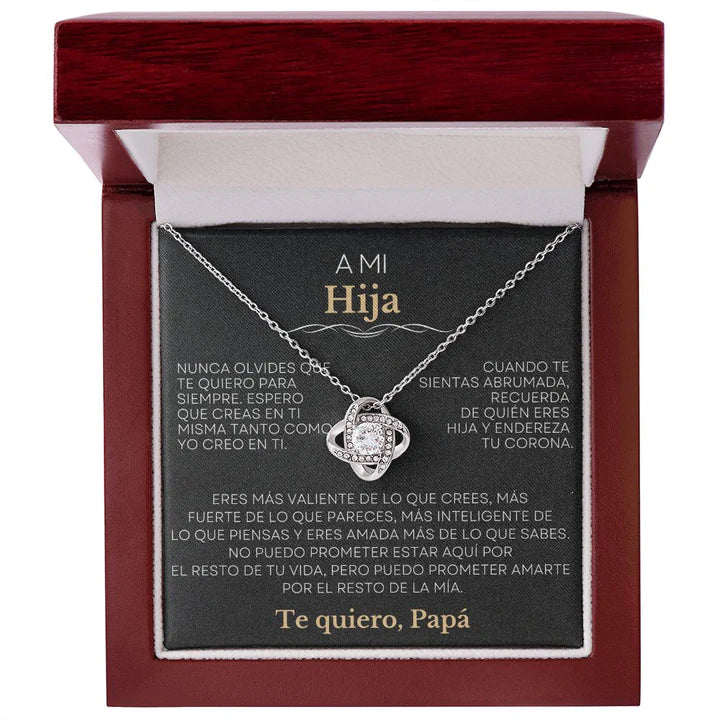 EL REGALO PERFECTO A MI HIJA / Collar de Nudo de Amor Y MENSAJE