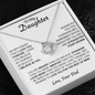 To My Daughter - "Believe In Yourself" Love Knot Necklace
