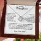 To My Daughter - "Believe In Yourself" Love Knot Necklace