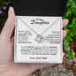 To My Daughter - "Believe In Yourself" Love Knot Necklace