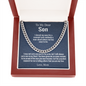 Son - I close my eyes for a moment | Mom | Cuban Link Chain Necklace