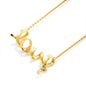 Polished Silver Love Script Necklace - Love Mom