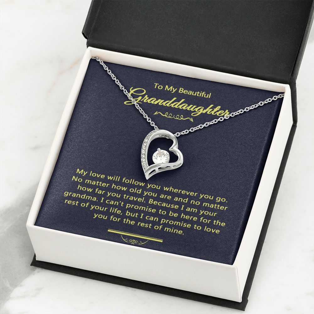 Granddaughter - My love will follow you wherever you go | Forever Love Necklace