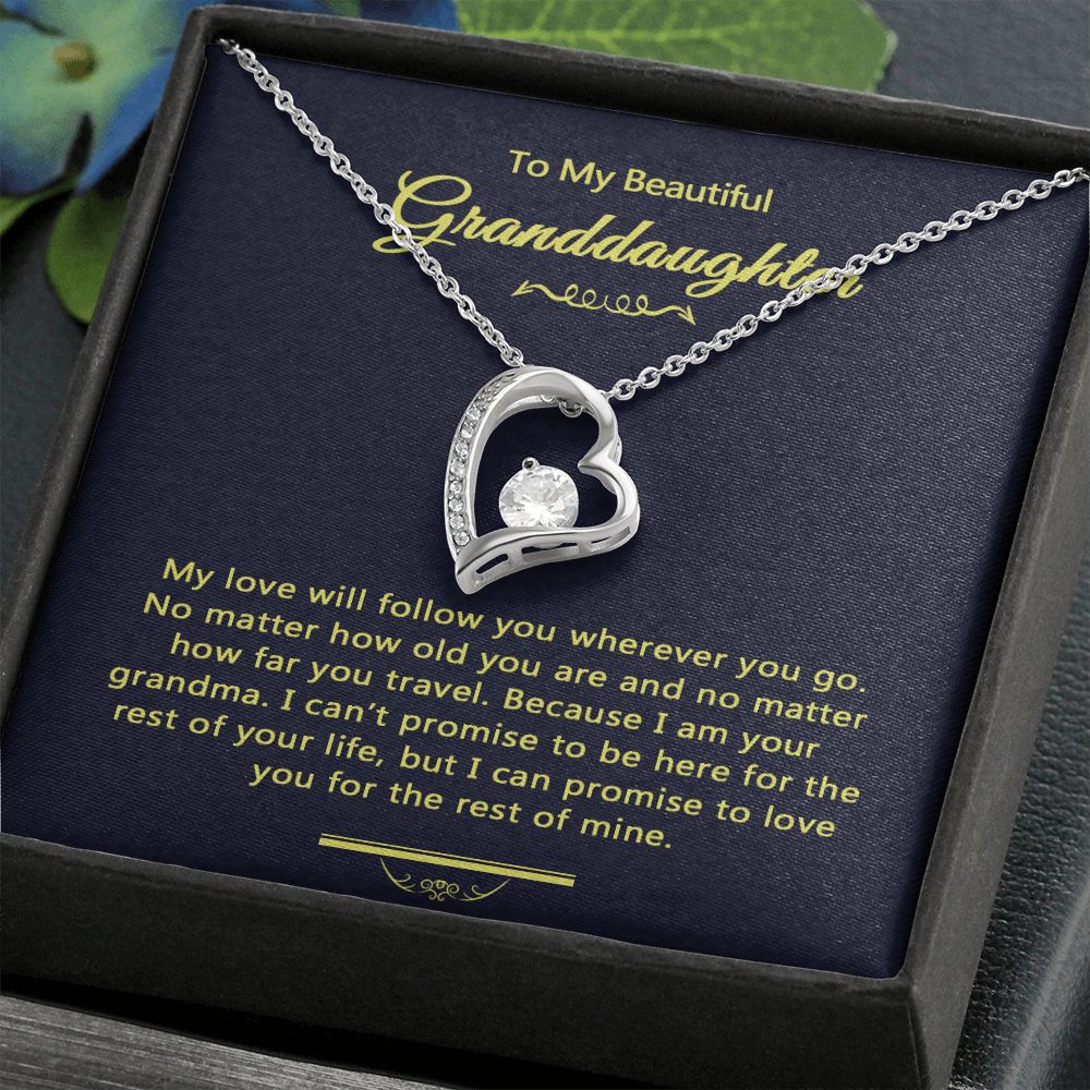 Granddaughter - My love will follow you wherever you go | Forever Love Necklace