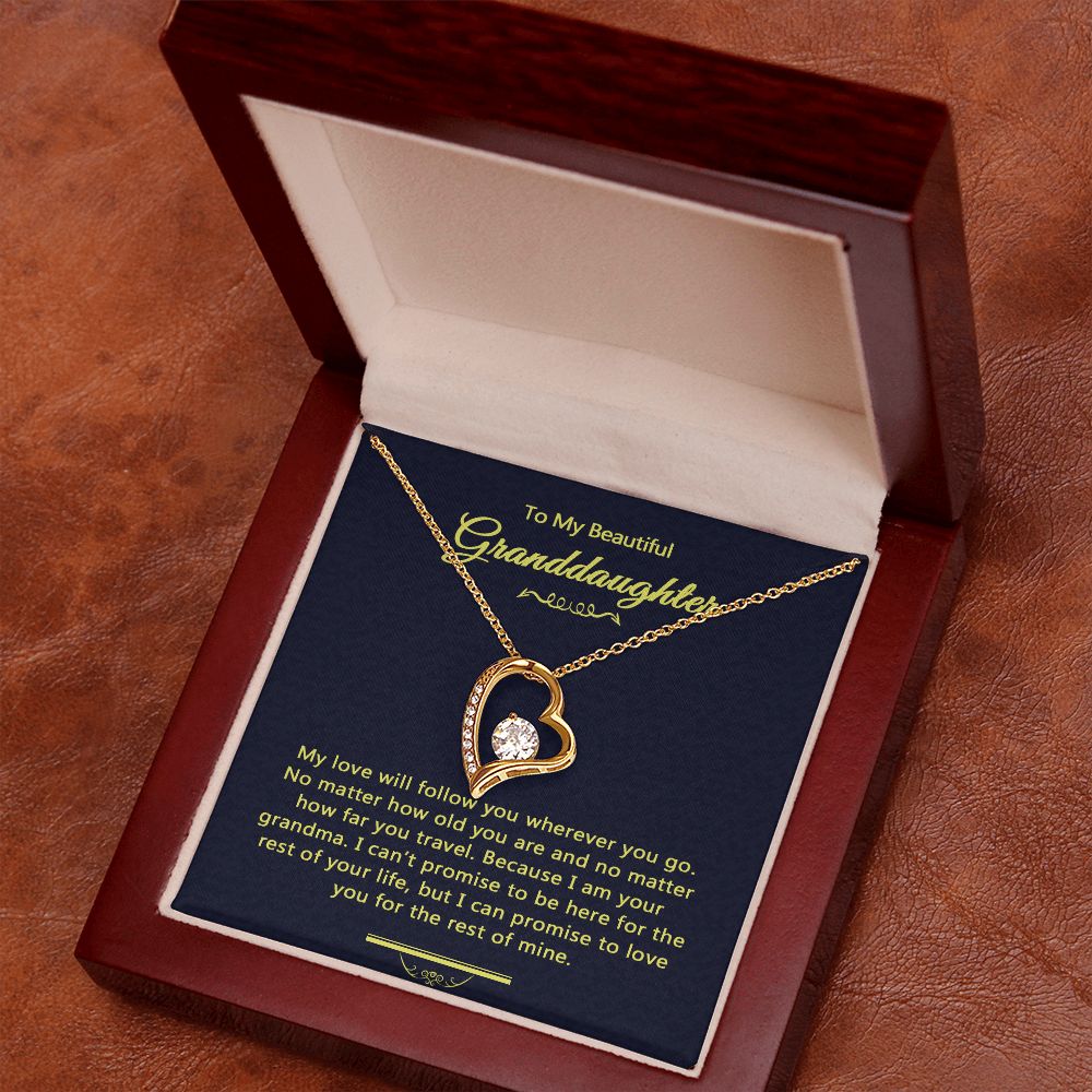 Granddaughter - My love will follow you wherever you go | Forever Love Necklace
