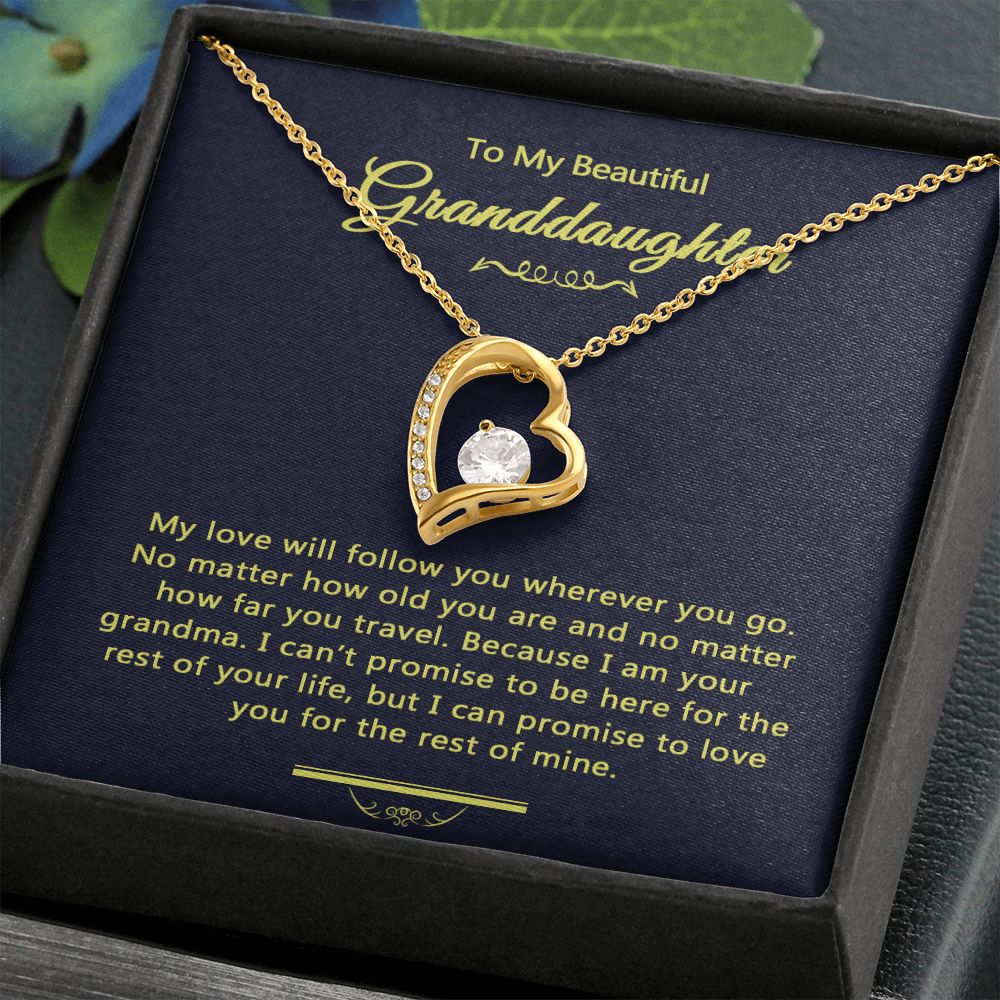 Granddaughter - My love will follow you wherever you go | Forever Love Necklace