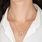 Double Interlocking Heart Necklace - "To My Wife - You Make Me Happy - Love Husband"