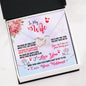 Double Interlocking Heart Necklace - "To My Wife - You Make Me Happy - Love Husband"