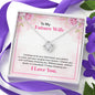To My Future Wife - I promise to be your best friend - Love Knot Necklace