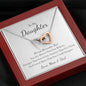 To My Daughter Always Remember - Mom & Dad - Interlocking Heart Necklace