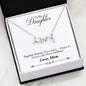 Polished Silver Love Script Necklace - Love Mom