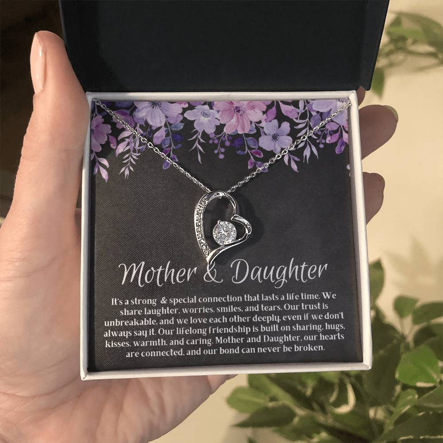 Mother and Daughter Forever Heart Necklace | Mother Daughter Jewelry