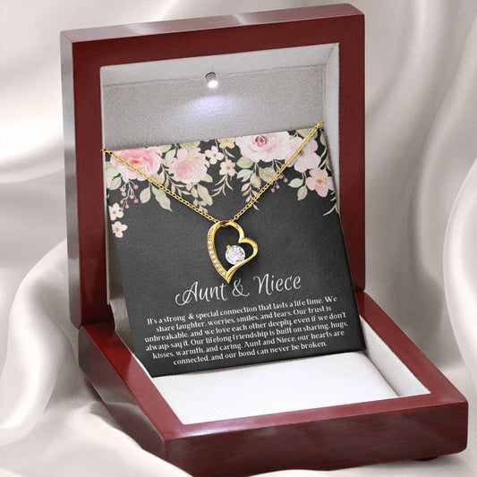 Aunt Niece Forever Heart Necklace | Aunt Niece Jewelry