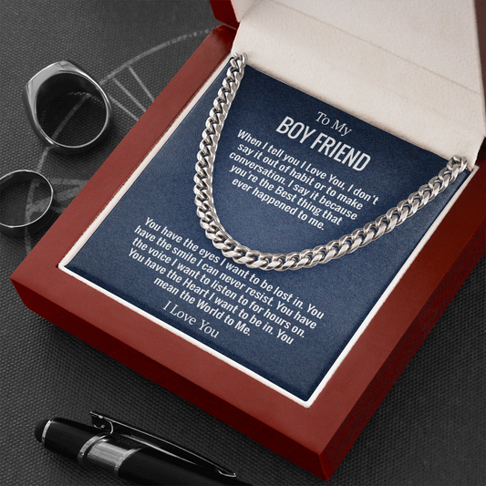 Boyfriend - When I Tell You I Love you | Cuban Link Chain Necklace