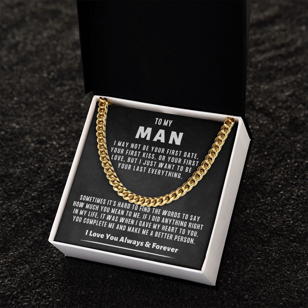 Man - I May Not Be Your First Date | Cuban Link Chain Necklace