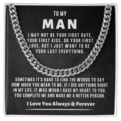 Man - I May Not Be Your First Date | Cuban Link Chain Necklace