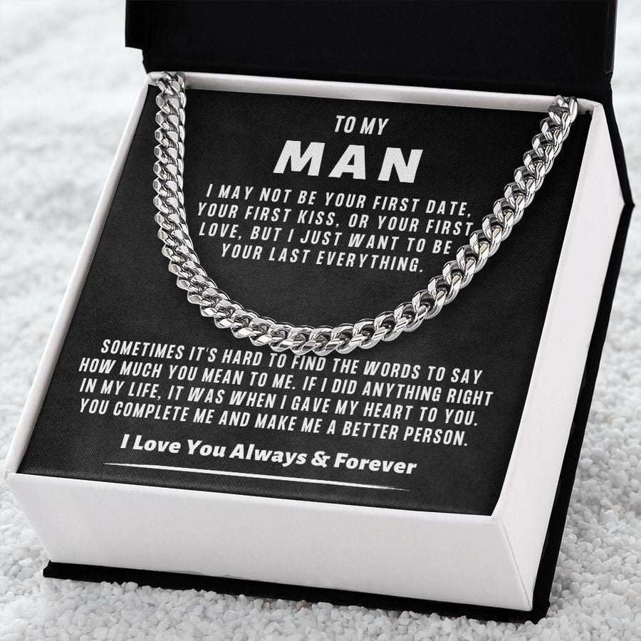 Man - I May Not Be Your First Date | Cuban Link Chain Necklace