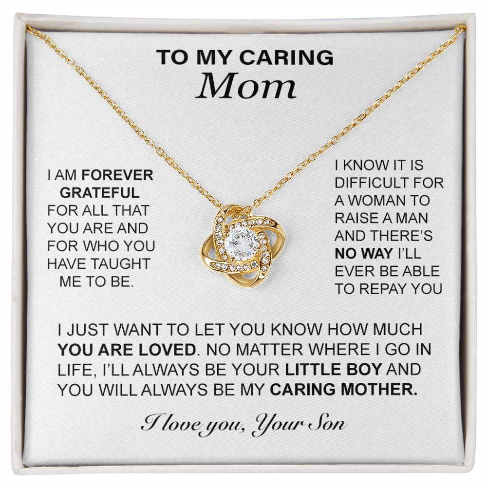 Mom - My Mom Forever | Son | Love Knot Necklace