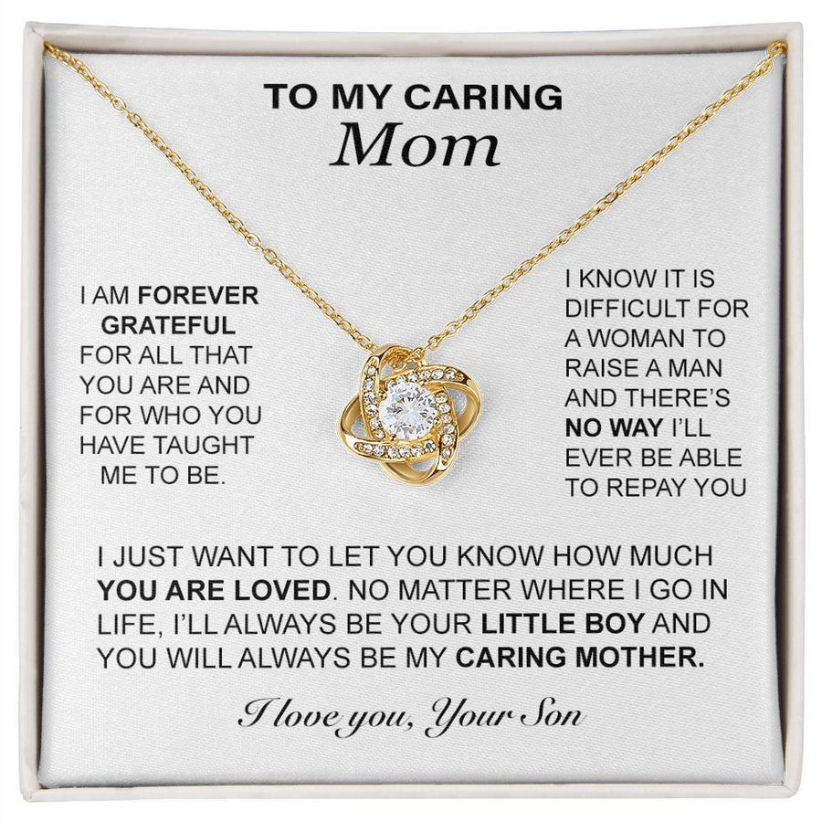 Mom - My Mom Forever | Son | Love Knot Necklace
