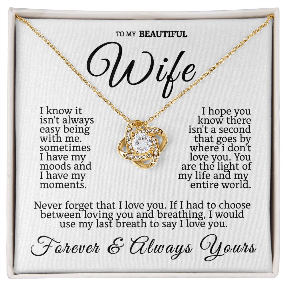 Gift For Wife - My Last Breath Love Knot Necklace oldy
