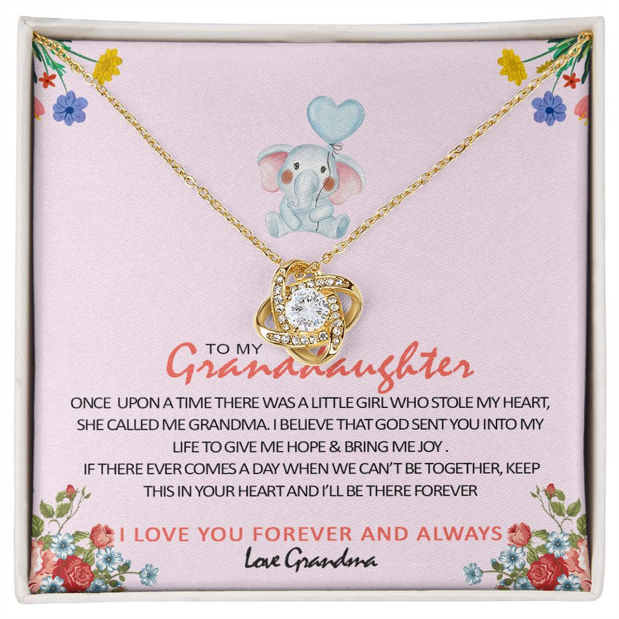 Granddaughter - Once Upon a Time There Was a Little Girl | Interlocking Heart Necklace