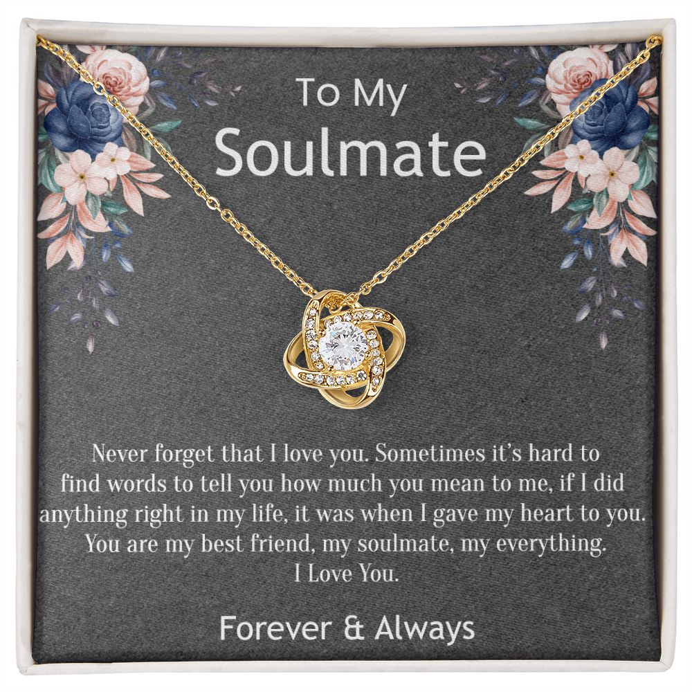 Soulmate - Never forget that I love you | Love Knot Necklace