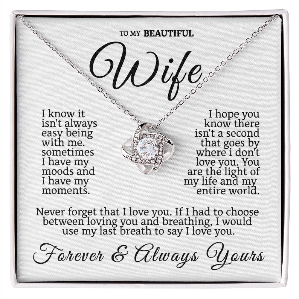 Gift For Wife - My Last Breath Love Knot Necklace oldy