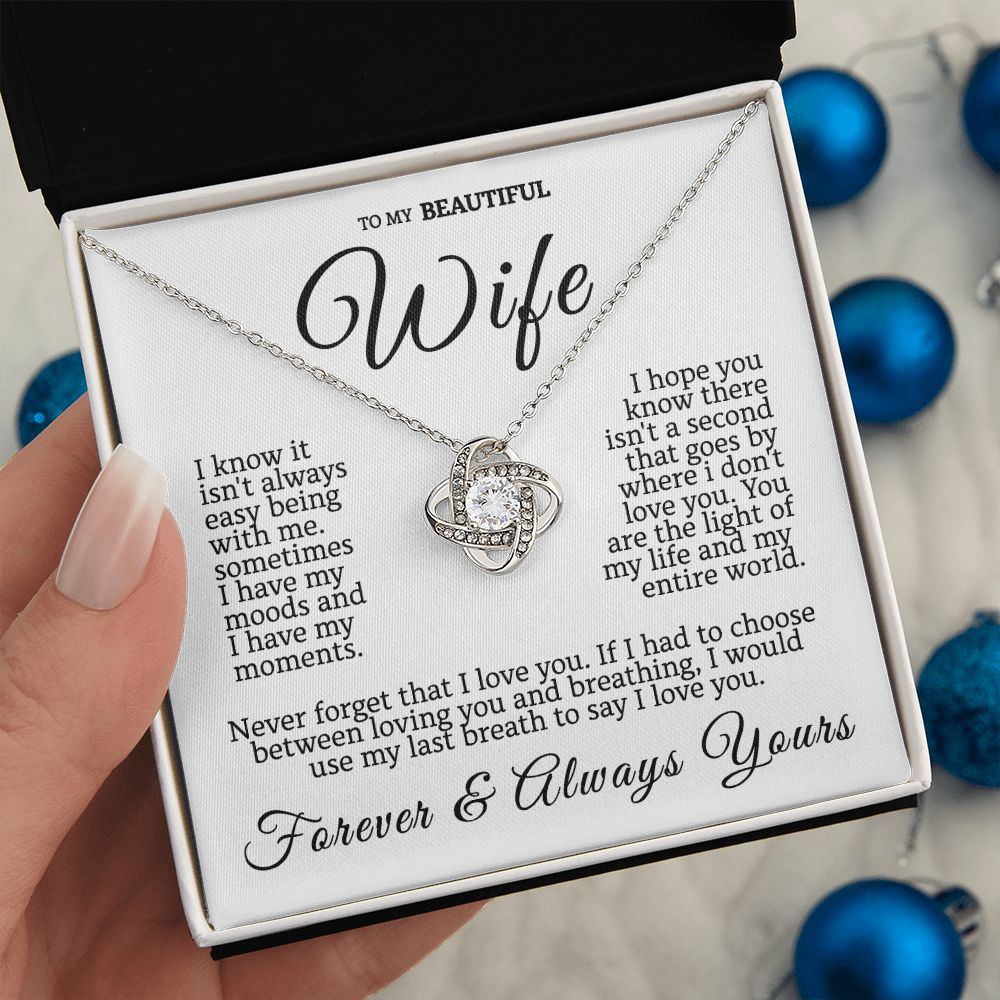 Gift For Wife - My Last Breath Love Knot Necklace oldy
