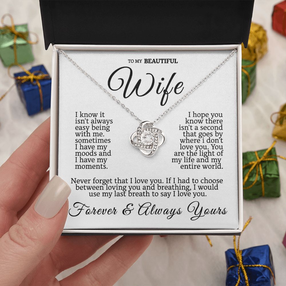 Gift For Wife - My Last Breath Love Knot Necklace oldy
