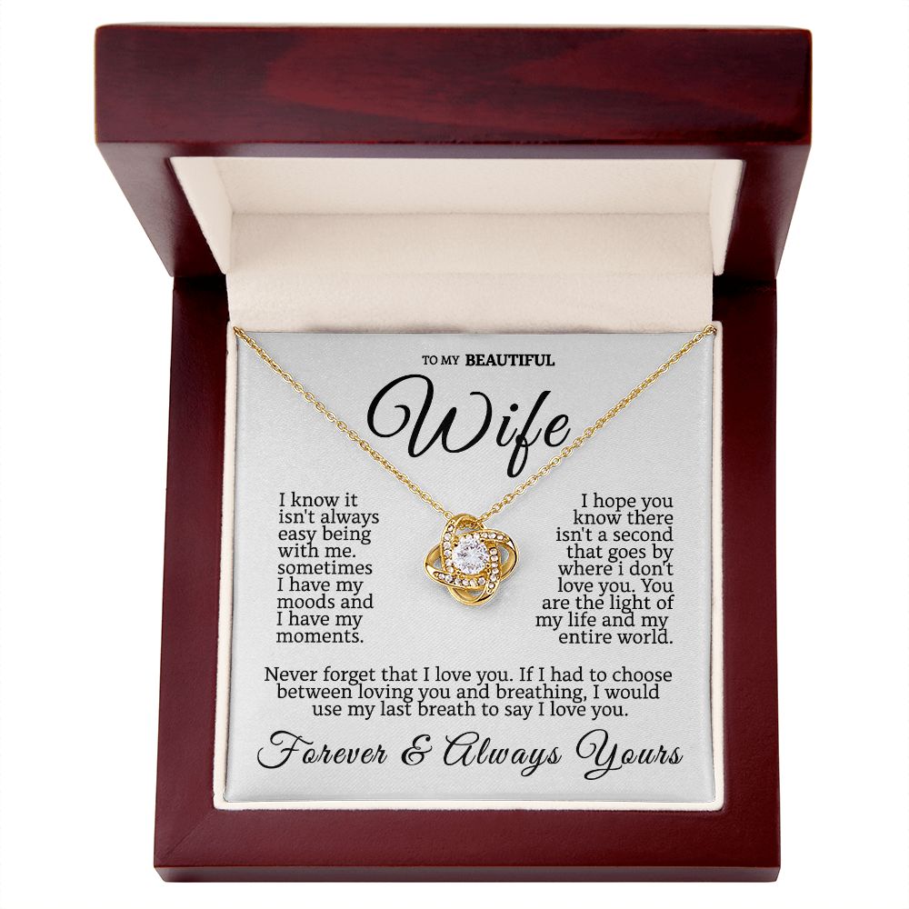 Gift For Wife - My Last Breath Love Knot Necklace oldy