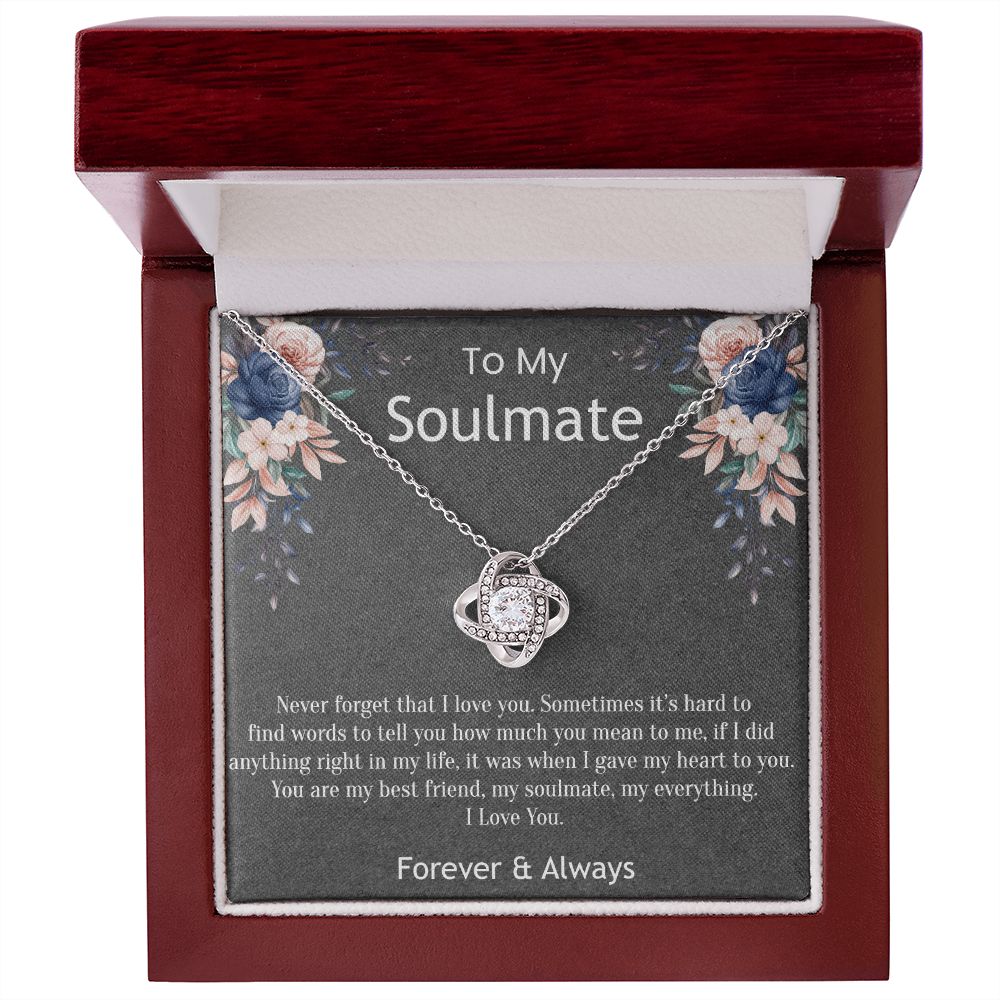 Soulmate Love Knot Necklace - 'Never Forget That I Love You