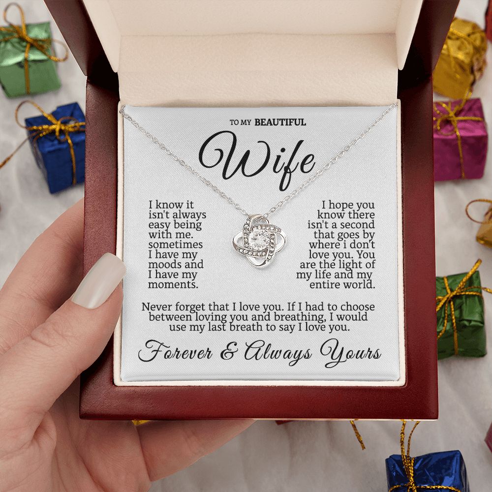 Gift For Wife - My Last Breath Love Knot Necklace oldy